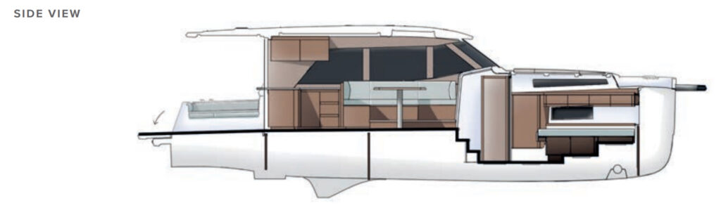 Greenline 39 hybrid yacht side view