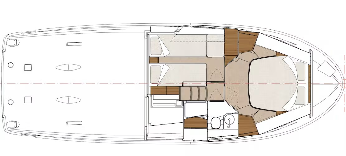 Greenline 40 Lower Deck Layout